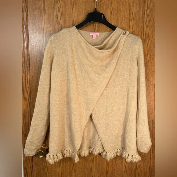 Lilly Pulitzer Alina Cashmere Fringe Cardigan - Picture 2 of 8